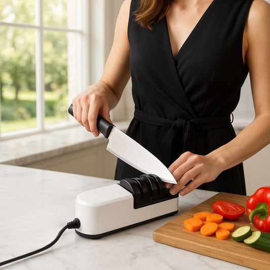 Redonnez le tranchant qu'ils méritent à tous vos couteaux émoussés grâce à notre aiguiseur couteau electrique
