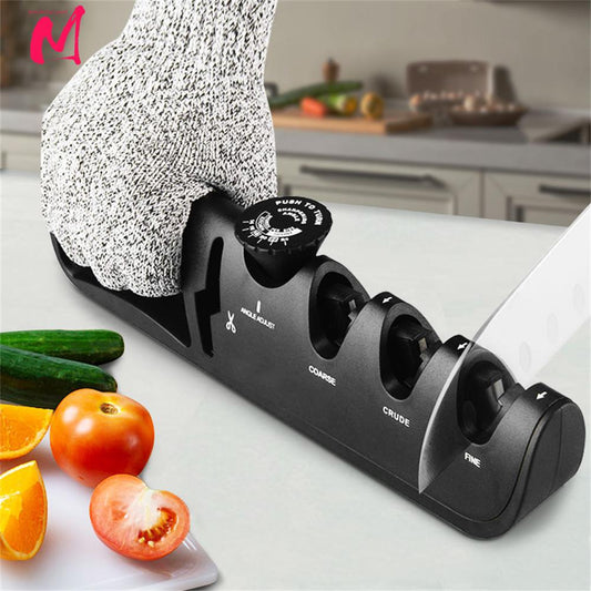 Enfin un aiguiseur de couteau professionnel 4 en 1 qui convient à tous types de couteaux et même les ciseaux