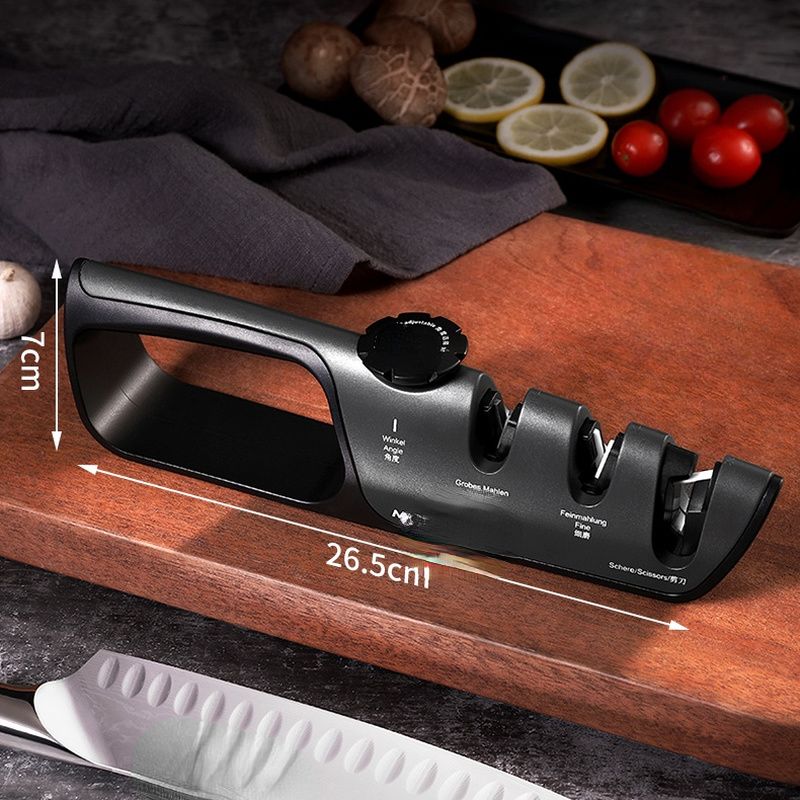 L'aiguiseur de couteau professionnel fait 26.5 cm de longueur et 7 cm de hauteur