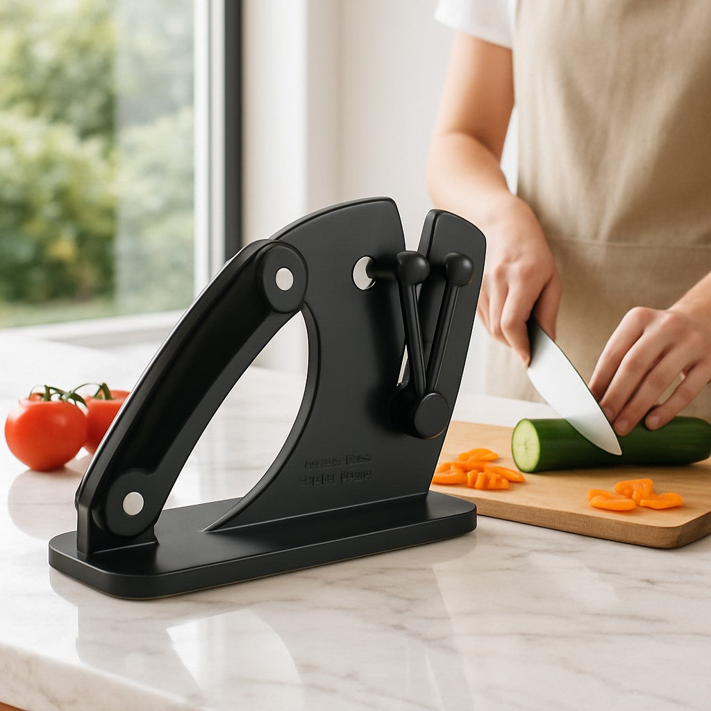 Retrouver le plaisir de cuisiner avec des couteaux toujours parfaitement tranchants grâce à l'aiguiseur de couteau professionnel