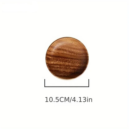 Petite assiette en bois d'acacia de 10.5 cm de diamètre idéale pour les fruits secs, noix en tout genre ou enore pour les friandises