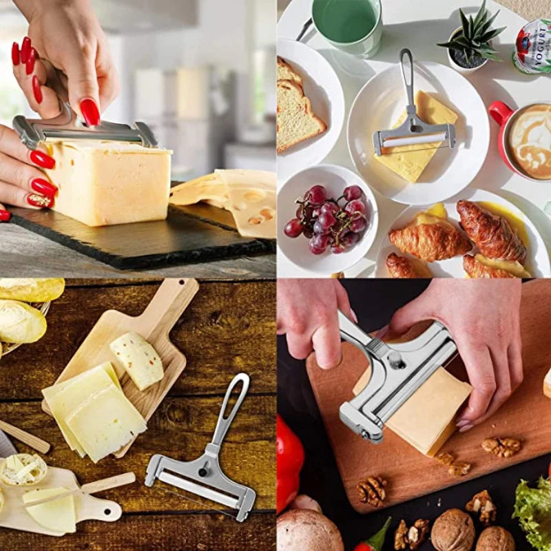 Le couteau à fromage EasyCheesy™ est l'accessoire de cuisine indispensable pour des tranches de fromage bien fraîches et régulières