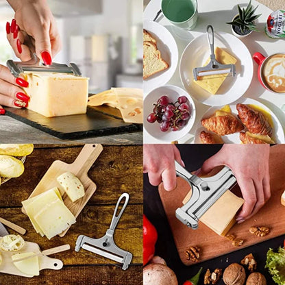 Le couteau à fromage EasyCheesy™ est l'accessoire de cuisine indispensable pour des tranches de fromage bien fraîches et régulières