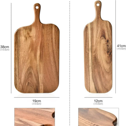 Découvrez nos 2 planches à découper en bois de noyer aux dimensions suivantes : Planche 1 (38x19cm) - Planche 2 (41x12cm) 