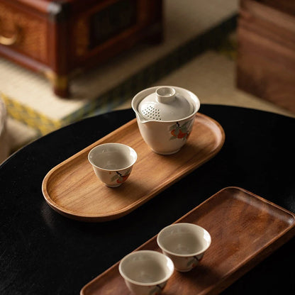 Plateau en bois parfait pour servir le thé ou le café 