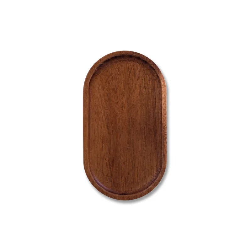 Plateau en bois oval 10.5x19cm