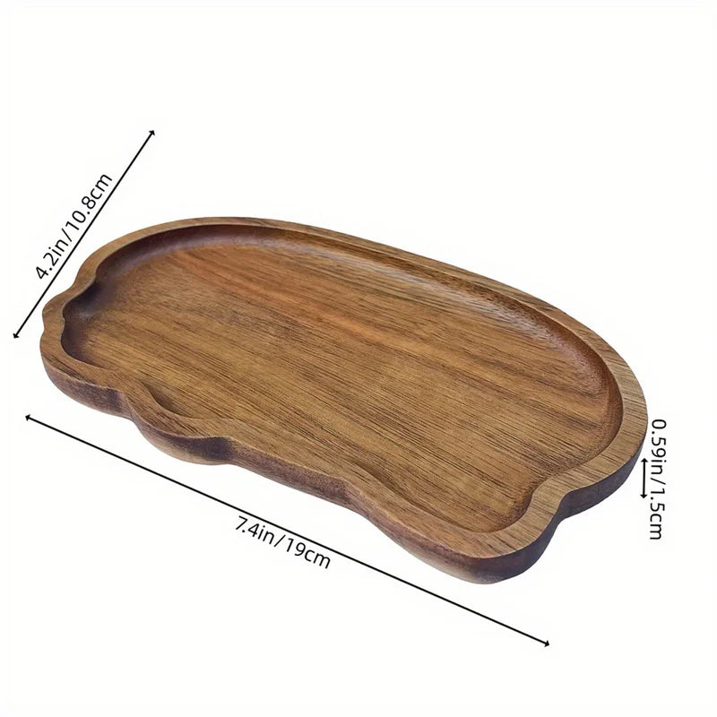 Plateau en bois de noyer Taille S Dimensions 10.8x19cm