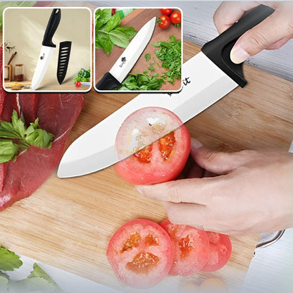 Couteau de chef en céramique zircon pour couper trancher fileter émincer ciseler tous vos ingrédients avec la précision et l'exigeance d'un chef