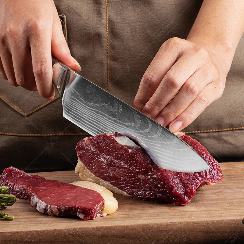 Couteau de chef Japanife pour trancher comme chef avec des lames dotées d'un tranchant et d'une précision inégalés. Réalisez des tranches de steak ou de filet mignon aussi parfaites que savoureuses