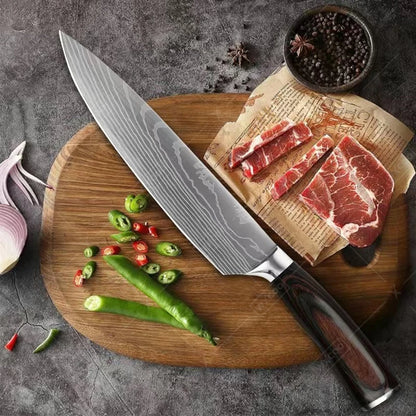 Couteau de chef Japanife™ pour couper trancher émincer tous vos aliments préférés en préservant leur fraicheur leur couleur et leurs micronutriments pour réaliser des recettes saines et savoureuses