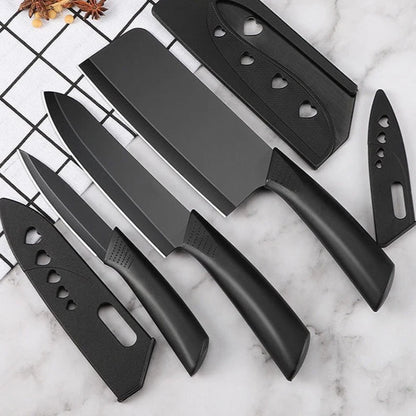 couteau de cuisine trio indispensable pour tous types de découpes trois couteaux hyper tranchants précis et durables fournis avec fermoirs pour une meilleure protection et longévité